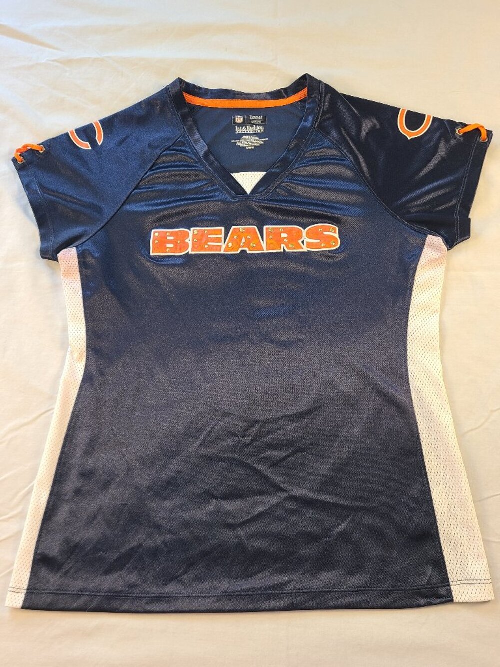 Chicago Bears Women's NFL Shirt M Orange & Blue